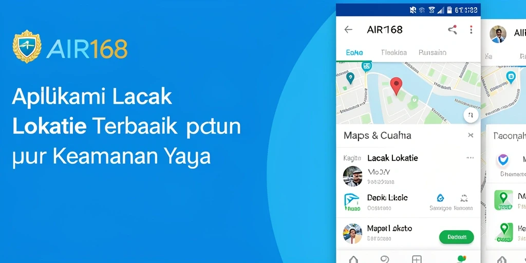 Tampilan antarmuka aplikasi AIR168 yang intuitif untuk lacak lokasi.