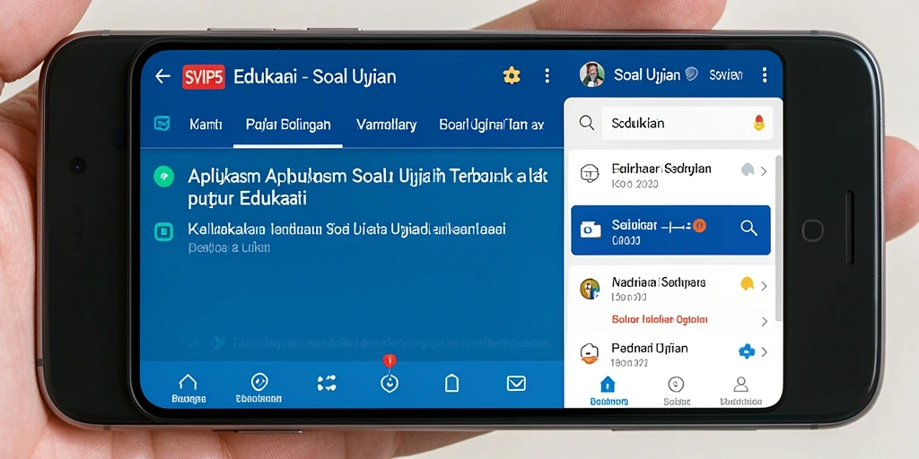 Antarmuka menarik dan informatif dari aplikasi Soal Ujian.